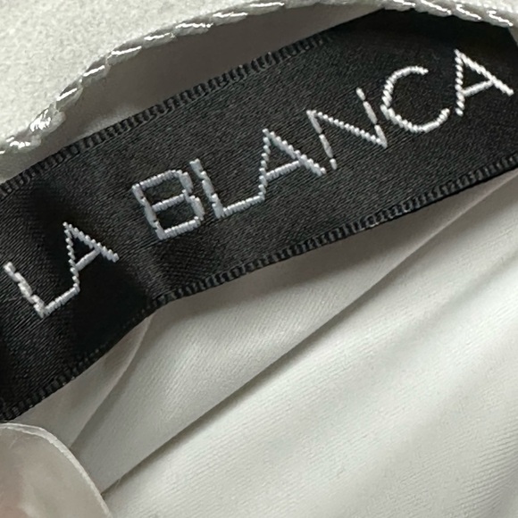 La Blanca Ocean Tides Bandeau Mio Swimsuit 6 Built in Bra Halter Retro #LB1JA10 - Picture 8 of 15